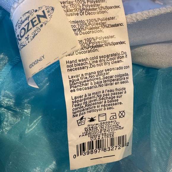 Disney: Frozen Elsa Costume/Play Dress Up/Princess Party Size Large - Picture 9 of 15